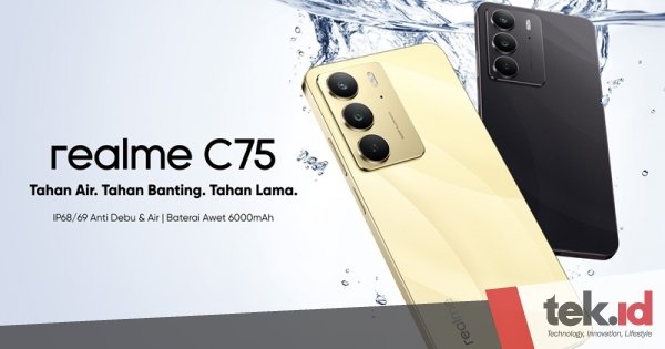realme C75 hadir di Indonesia dengan IP69 dan tahan banting