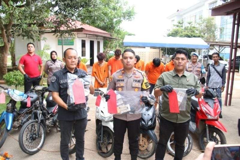 Pengungkapan Kasus Curanmor di Sei Beduk, Polisi Amankan Tujuh Tersangka