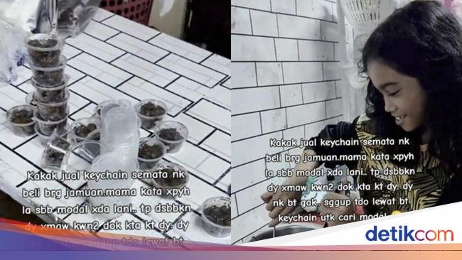 Bocah Ini Jual Gantungan Kunci Demi Ikut Pesta Potluck di Kelas