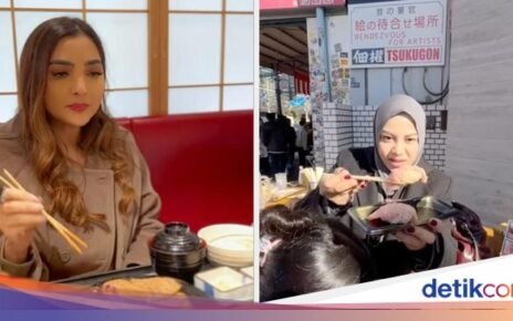 Seru! Ashanty-Aurel Makan Gyukatsu dan Jajan di Pasar Tsukuji Jepang