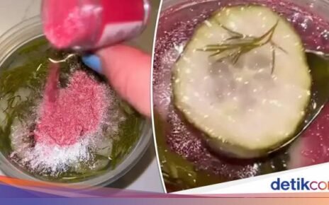 Tren Terbaru di TikTok, Makan Acar Timun Pakai Bubuk Glitter