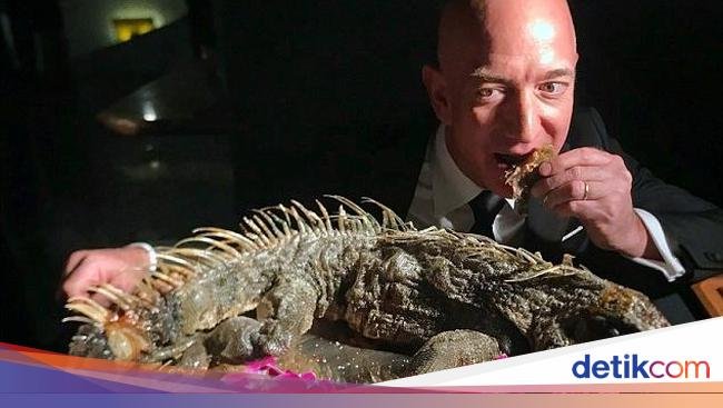 Jeff Bezos, Orang Terkaya di Dunia yang Berani Cicip Iguana