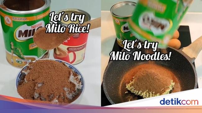 Nyeleneh! Pria Ini Campurkan Nasi dan Mie dengan Bubuk Milo