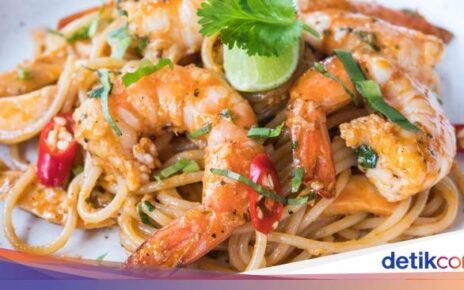 Resep Spaghetti Tumis Udang dan Cabe yang Mulur Pedas