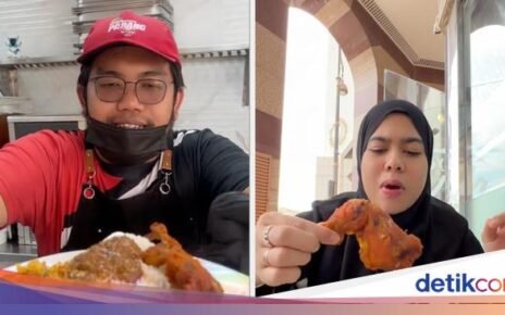 TikToker Ini Makan Nasi Padang di Madinah, Netizen Salfok Harganya