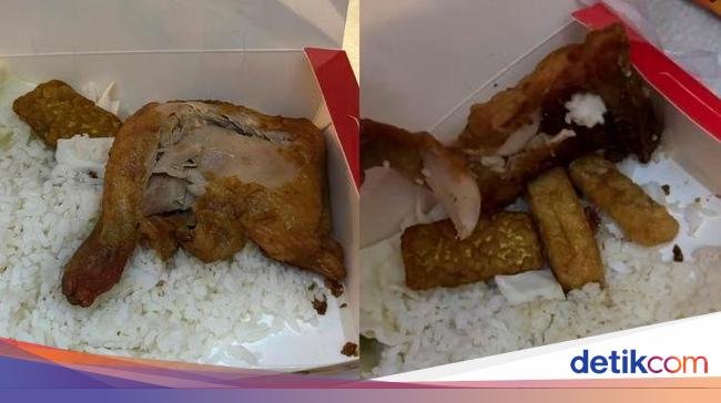 Zonk! Pesan Ayam Penyet Online, Kulitnya Seperti Sudah Dimakan