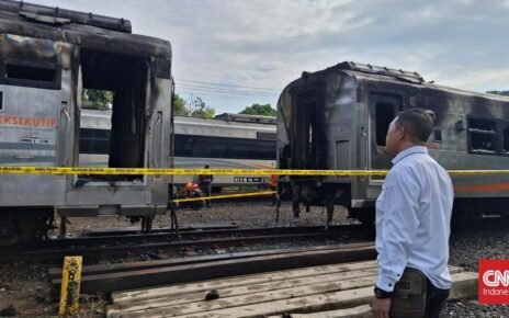 KAI Rugi Rp6,9 M Imbas Tiga Gerbong KA Dibakar di Yogya
