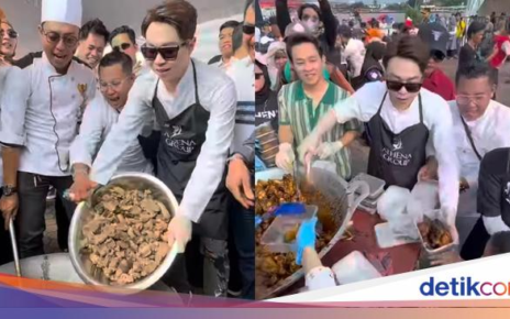 Dr Richard Lee Masak 300 kg Rendang di Palembang, Masyarakat Tertib Antre