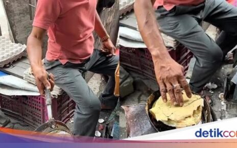 Duh! Penjual Ini Santai Buat Roti Telur 'Ditemani' Puluhan Tikus