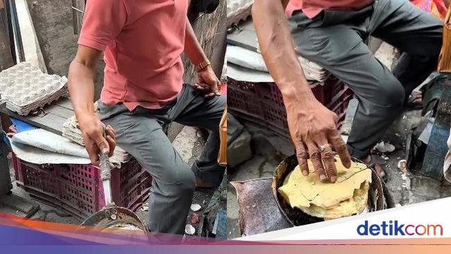 Duh! Penjual Ini Santai Buat Roti Telur 'Ditemani' Puluhan Tikus