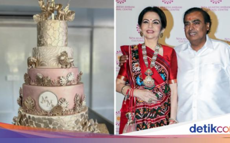 Mewah! Ada Kue 30 Kg di Ulang Tahun Pernikahan Mukesh Ambani