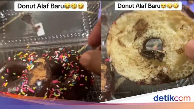 Tertipu! Pria Ini Beli Dua Donat Ternyata Isinya Cuma Satu