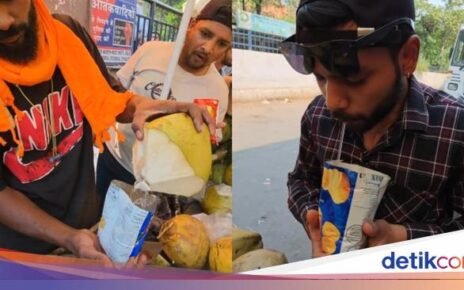 Nyeleneh! Air Kelapa Campur Keripik Kentang, Kayak Apa Rasanya?