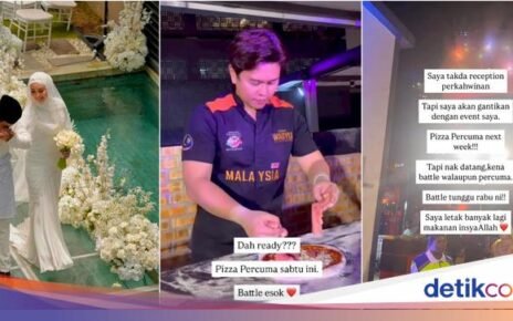 Chef Selebriti Bagikan Pizza Gratis untuk Rayakan Pernikahannya