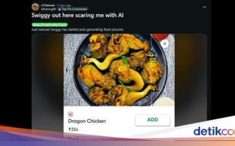 Gegara AI Menu Ayam Naga di Resto Online Ini Bikin Ngakak