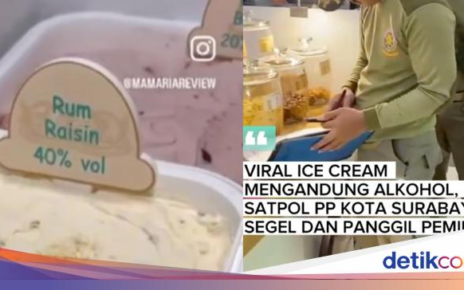 Viral Gerai Es Krim Beralkohol di Surabaya Disegel, Ini 5 Faktanya!
