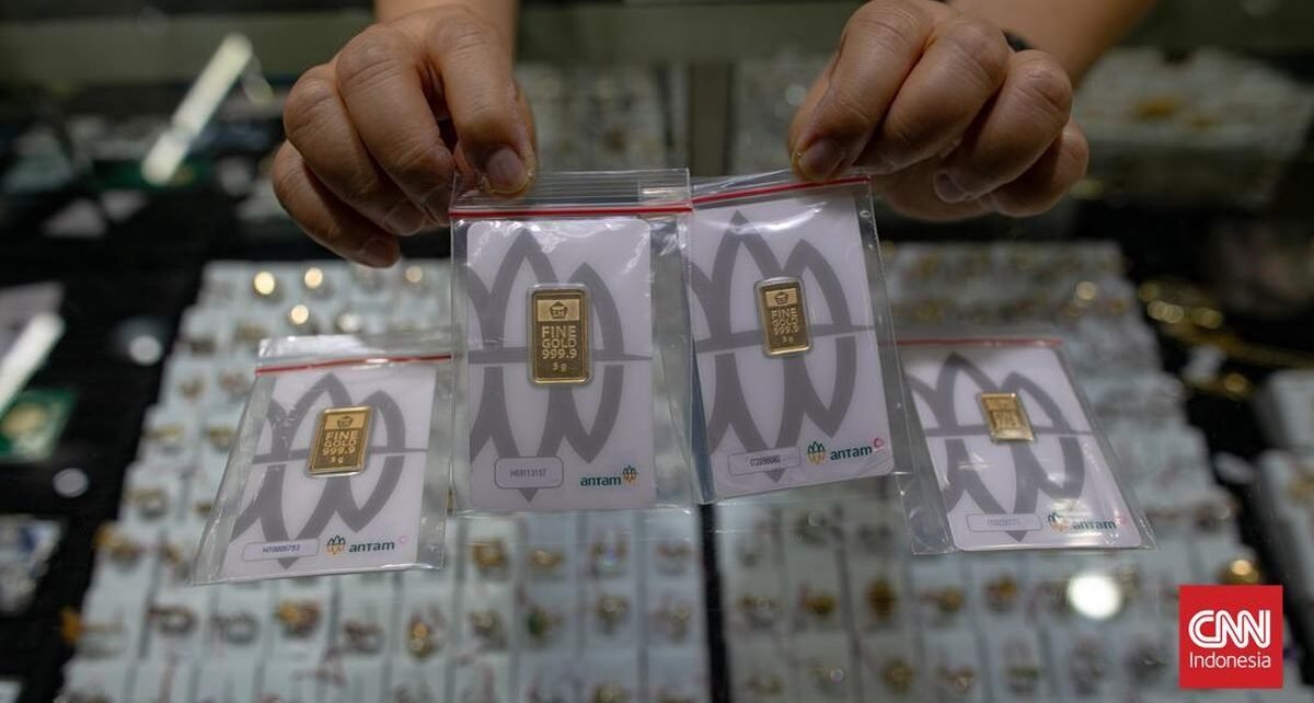 Harga Emas Antam Anjlok Lagi Hari Ini, Kini Rp1,8 Juta per Gram