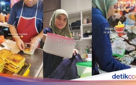 Bawa Wadah Sendiri Saat Jajan di Pasar Malam, Wanita Ini Banjir Pujian
