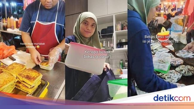 Bawa Wadah Sendiri Saat Jajan di Pasar Malam, Wanita Ini Banjir Pujian