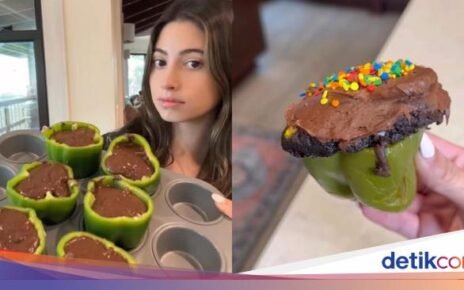 Uniknya Proses Bikin Cupcake Cokelat Dicetak Pakai Paprika!