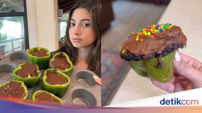 Uniknya Proses Bikin Cupcake Cokelat Dicetak Pakai Paprika!