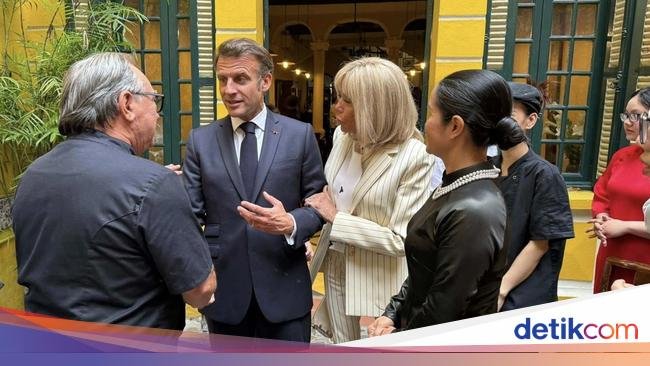 Presiden Prancis Macron di Vietnam Disuguhi Lumpia hingga Tumis Kangkung