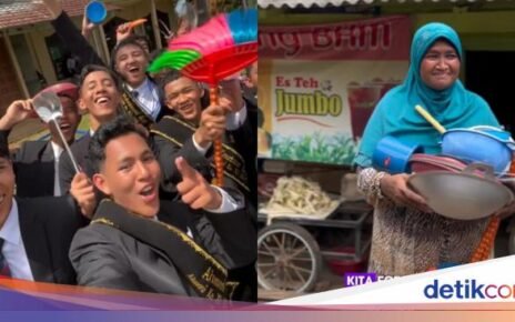 Lulus Sekolah, Pelajar Ini Beri Hadiah Alat Dapur Warung Langganan