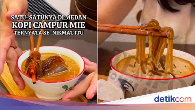 Unik! Di Medan Ada Kopi Susu Gula Aren Dicampur 'Mie'