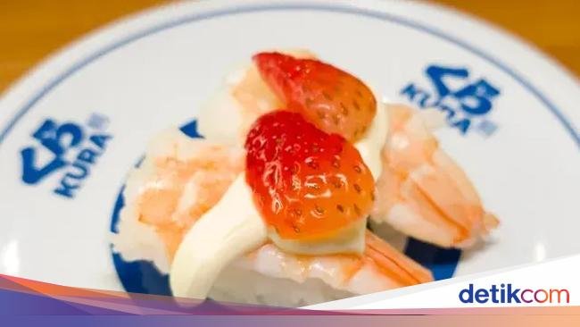 Unik! Resto Ini Sajikan Menu Sushi Pakai Stroberi dan Keju
