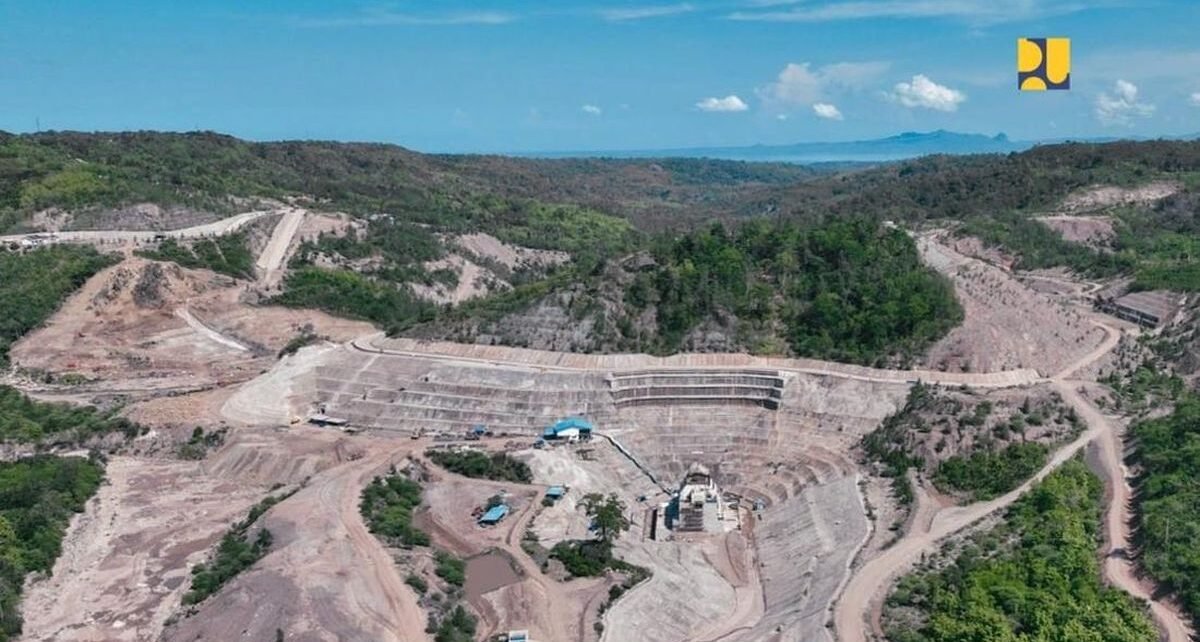 Progres Pembangunan Bendungan Mbay di NTT Capai 80,69%