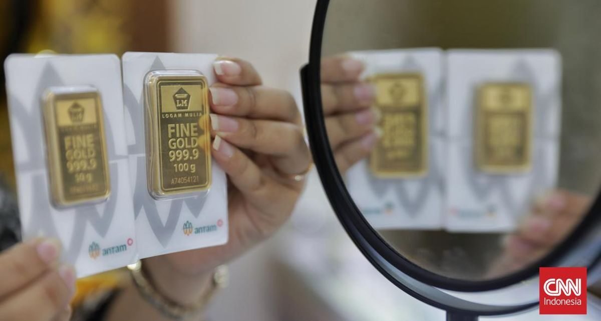 Harga Emas Antam Turun Rp25 Ribu, Jadi Rp1,9 Juta per Gram