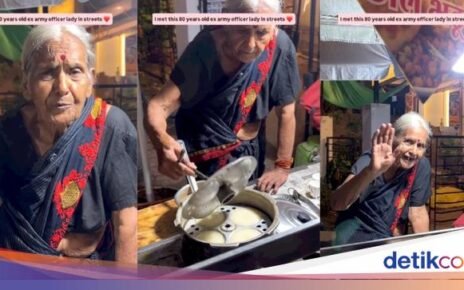 Keren! Nenek Veteran Berusia 80 Tahun Masih Gesit Jualan