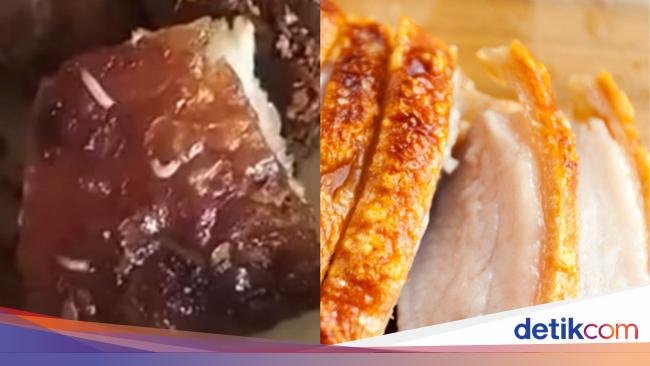 Ngeri! Penampakan Belatung dalam Pesanan Babi Panggang