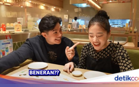 Kompaknya Jerome Polin dan Haruka Saat Mukbang Sushi hingga Pizza