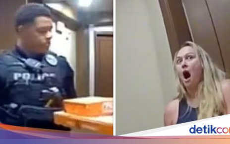 Kocak! Pizza Pelanggan Diantar Polisi gegara Ojol Pengantarnya Ditangkap