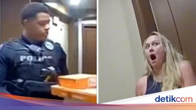 Kocak! Pizza Pelanggan Diantar Polisi gegara Ojol Pengantarnya Ditangkap