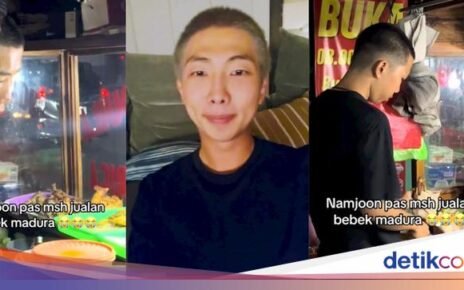 Viral! Penjual Nasi Bebek di Bekasi Mirip Namjoon BTS