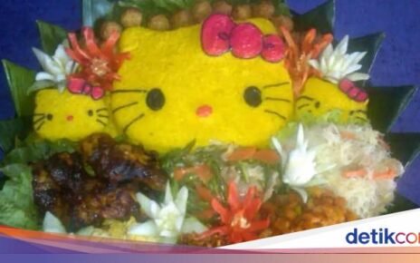 10 Tumpeng Nyeleneh Bentuk Hello Kitty hingga Barbie