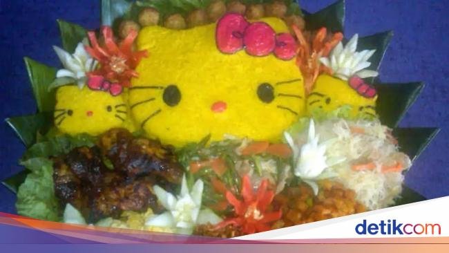10 Tumpeng Nyeleneh Bentuk Hello Kitty hingga Barbie
