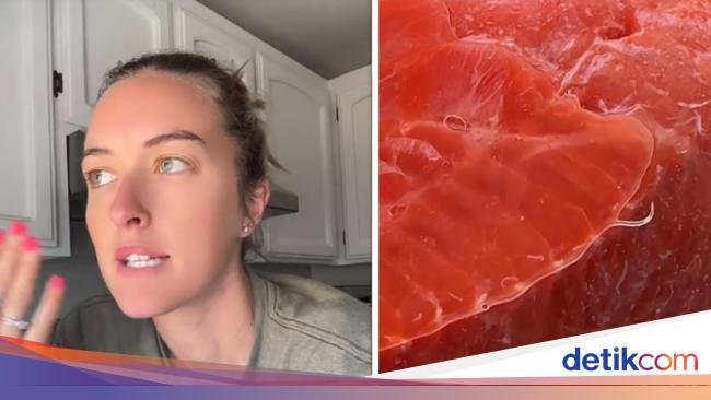 Hiii! Ada Cacing Bergerak dalam Salmon Mentah yang Dijual di Supermarket