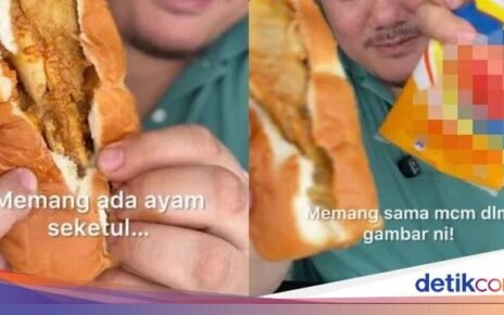 Hoax! Influencer Bikin Konten Settingan Roti Kari Isi Paha Ayam Utuh