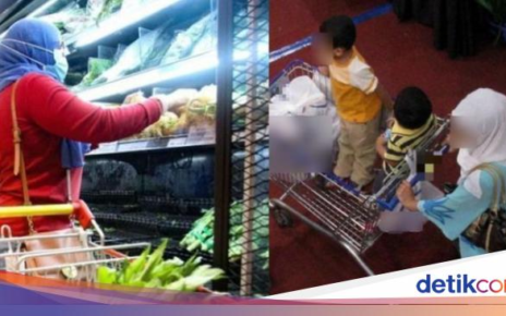 Kacau! Ibu-Anak Makan Anggur di Supermarket Tanpa Beli