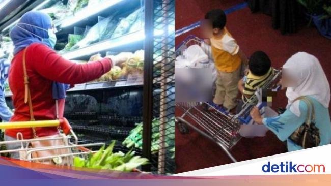 Kacau! Ibu-Anak Makan Anggur di Supermarket Tanpa Beli