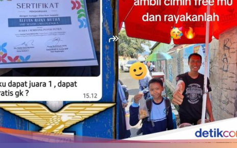 Haru! Cerita Penjual Cimin Beri Cimin Gratis untuk Murid Berprestasi