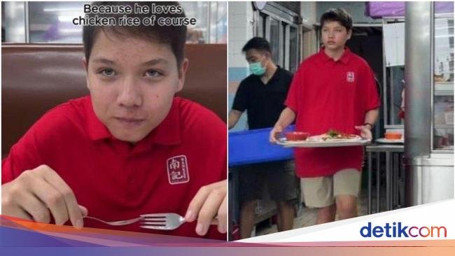 Cinta Banget Nasi Ayam, Remaja Bule Ini Semangat Kerja di Kedai Legendaris