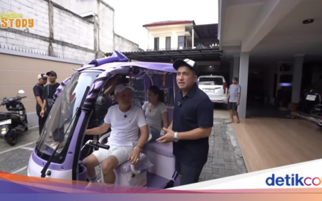 Demi Pecak Ikan, Irfan Hakim Naik Bajaj Listrik Bareng Ayu Ting Ting