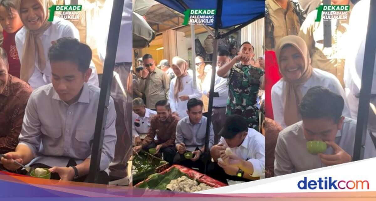 Heboh! Gibran Belajar Makan Pempek di Pasar Tumpah Palembang