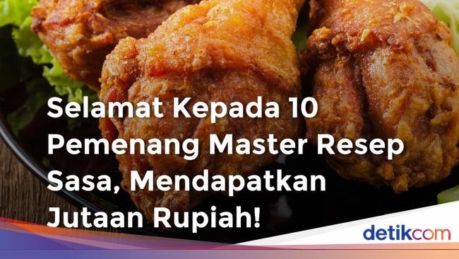 Selamat! Ini Daftar 10 Pemenang Master Resep Sasa