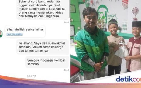 Dapat Makanan dari Warga Malaysia, Sopir Ojol Ini Berbagi ke Panti Asuhan
