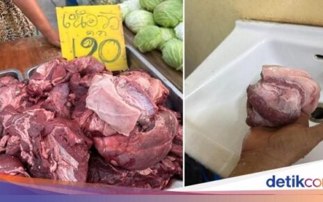 Curangi Konsumen! Pedagang Ini Palsukan Daging Babi Jadi Daging Sapi